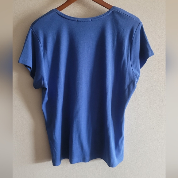 Coldwater Creek 100% cotton sweetheart t Women's XL blue - Picture 3 of 5